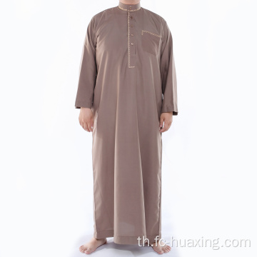 ชายอิสลามมุสลิมที่สวยงามเสื้อผ้าเด็กผู้ชายอาบายา